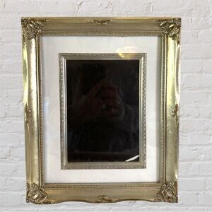 VINTAGE ORNATE SILVER GILT WOOD PICTURE FRAME 9”x12” FITS 5'X7"